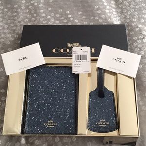 Coach passport wallet & luggage tag